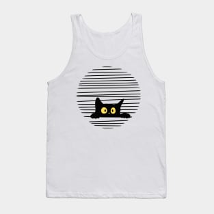 Curious Cat's Gaze - Halloween Kitten Tank Top